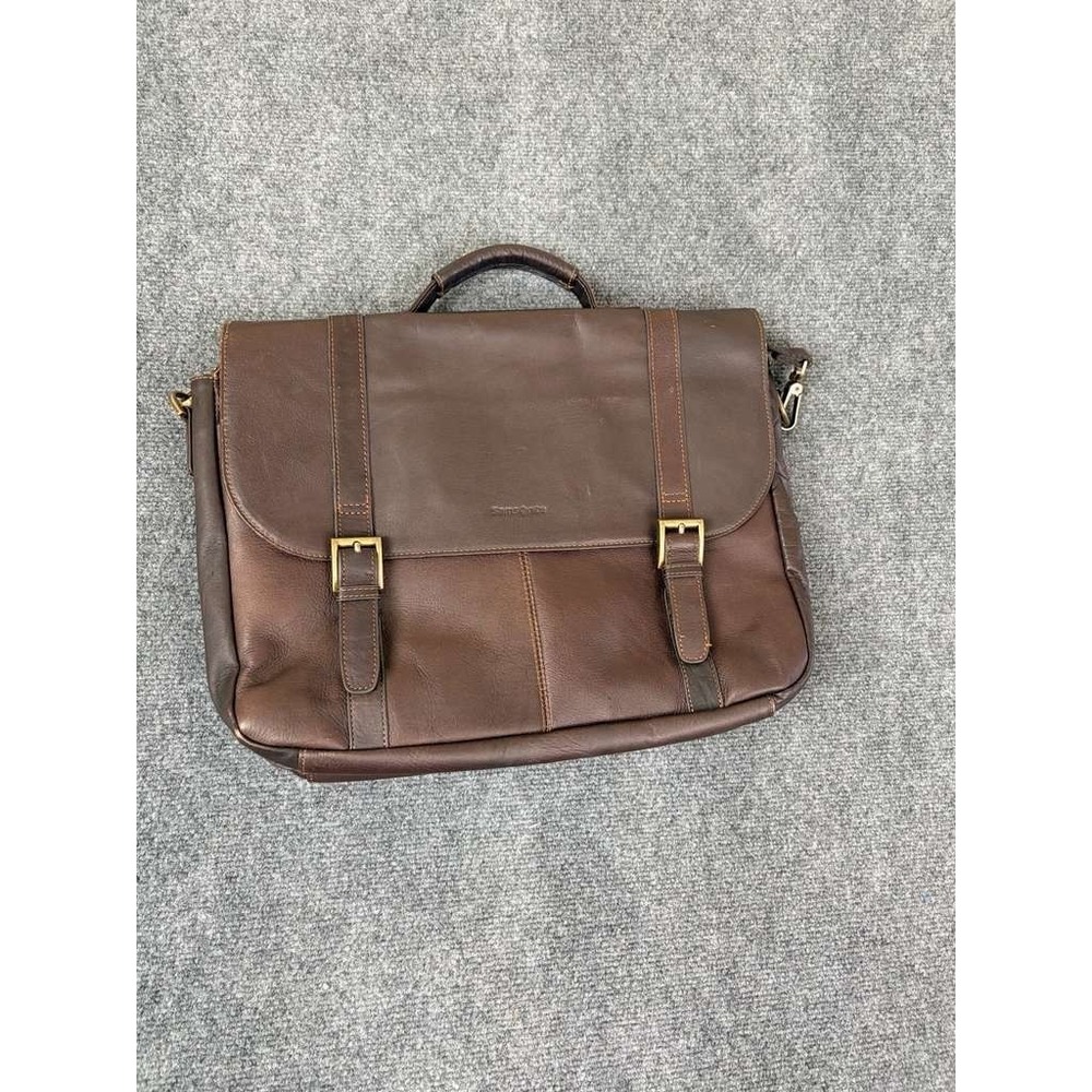 Samsonite Colombian Leather Flap-Over Messenger Bag, Brown
